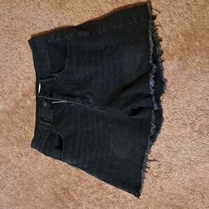 Genleck women's black jean shorts 8.